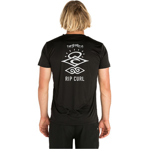 Logo 2019 Pour Hommes Rip Curl Recherche T-shirt Manches Courtes Uv Noir Wle9cm
